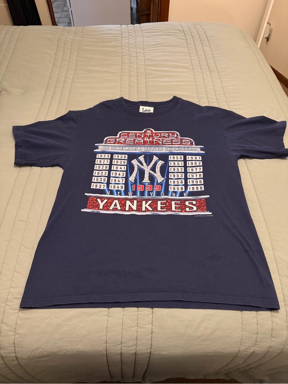 Vintage 2000 New York Yankees T Shirt (Size Large)